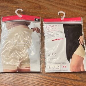 Isabel Maternity 2 Shape-wear Shorts in Beige and black